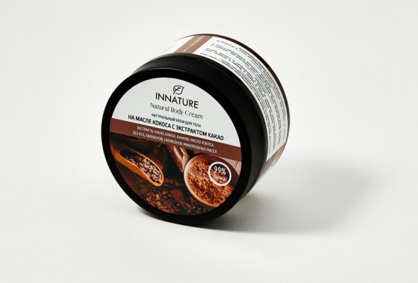 INNATURE Крем для тела на масле кокоса с экстрактом какао, 250 мл