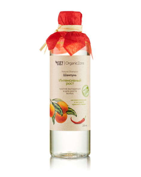OrganicZone Шампунь для волос &amp;quot;Интенсивный рост&amp;quot;, 250 мл