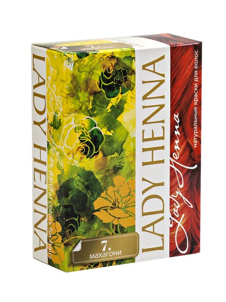 Травяная краска для волос &amp;quot;Махагони&amp;quot;, 6х10гр. (Lady Henna)