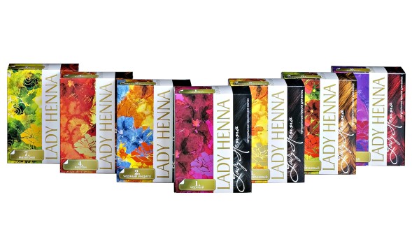 Травяная краска для волос &amp;quot;Бургунд&amp;quot;, 6х10гр. (Lady Henna)