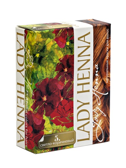 Травяная краска для волос &amp;quot;Светло-коричневый&amp;quot;, 6х10гр. (Lady Henna)