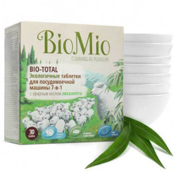 Таблетки для посудомоечных машин 7-в-1, 30шт (BioMio)