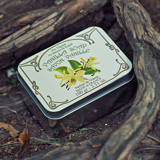 Натуральное ароматическое мыло &amp;quot;Ваниль&amp;quot; в жестяной коробочке, 100гр. (Le Blanc)