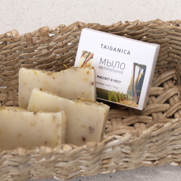 Мыло натуральное &amp;quot;Рассвет в лесу&amp;quot;, 100-110гр. ТМ TAIGANICA