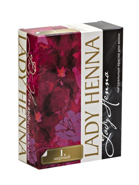 Травяная краска для волос &amp;quot;Черный&amp;quot;, 6х10гр. (Lady Henna)