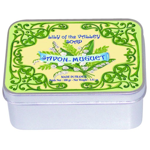 Натуральное ароматическое мыло &amp;quot;Ландыш&amp;quot; в жестяной коробочке, 100гр. (Le Blanc)