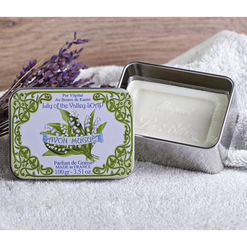 Натуральное ароматическое мыло &amp;quot;Ландыш&amp;quot; в жестяной коробочке, 100гр. (Le Blanc)