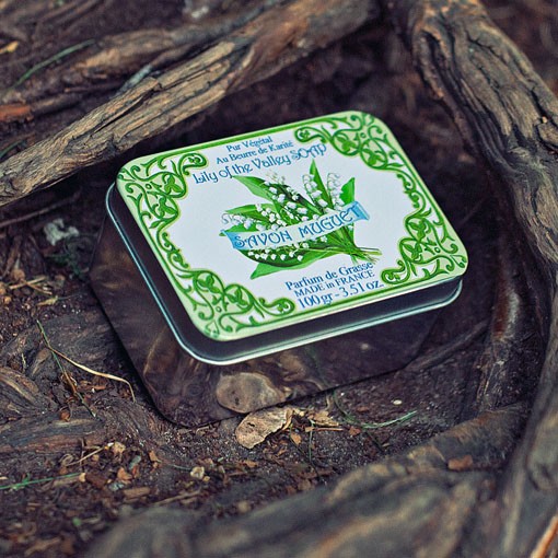 Натуральное ароматическое мыло &amp;quot;Ландыш&amp;quot; в жестяной коробочке, 100гр. (Le Blanc)