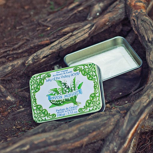Натуральное ароматическое мыло &amp;quot;Ландыш&amp;quot; в жестяной коробочке, 100гр. (Le Blanc)