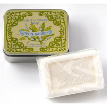Натуральное ароматическое мыло &quot;Ландыш&quot; в жестяной коробочке, 100гр. (Le Blanc)