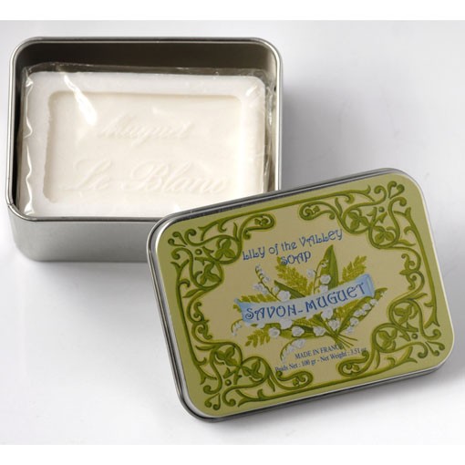 Натуральное ароматическое мыло &amp;quot;Ландыш&amp;quot; в жестяной коробочке, 100гр. (Le Blanc)