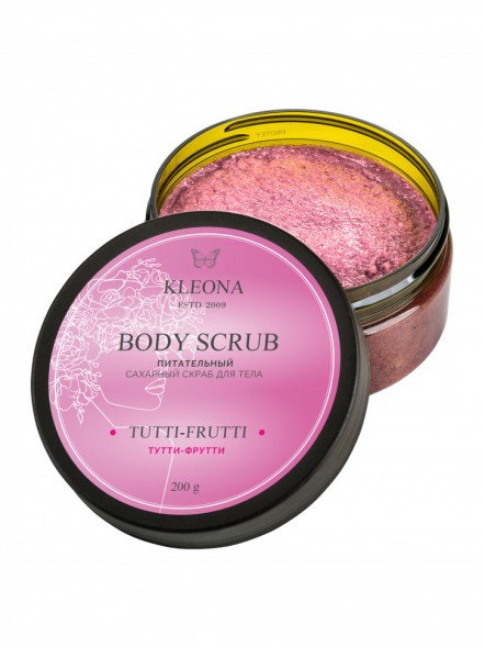 Kleona Скраб сахарный для тела &amp;quot;Тутти-Фрутти&amp;quot;, 200 гр