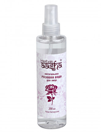 Натуральная Розовая вода, спрей, 200мл. (Aasha Herbals)