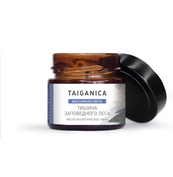 Свеча массажная для спокойного сна и медитации &amp;quot;Тишина заповедного леса&amp;quot;, 100мл. ТМ TAIGANICA