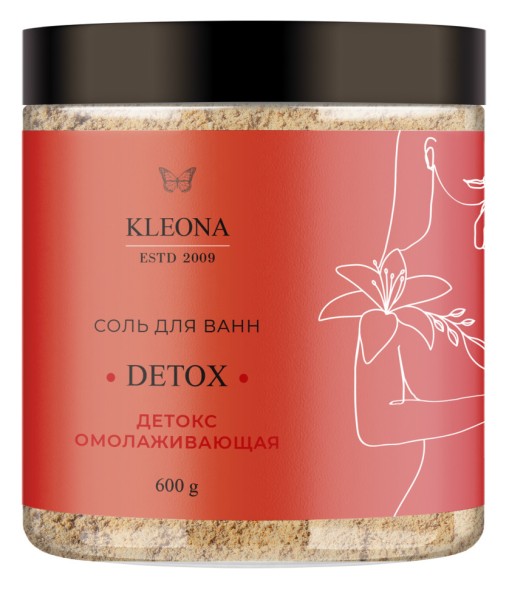Kleona Соль для ванн &amp;quot;Детокс&amp;quot;, 600 гр