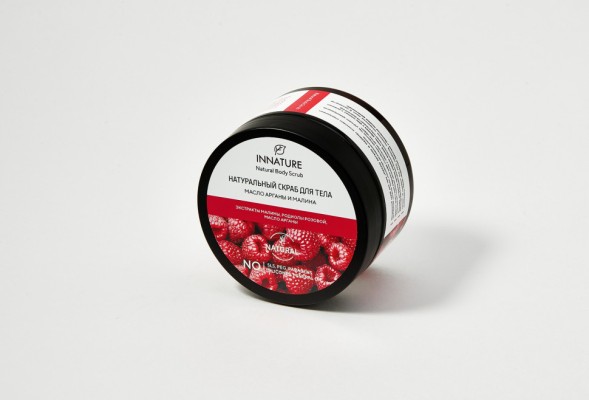 INNATURE Скраб для тела &amp;quot;Масло арганы и малина &amp;quot;, 250 мл
