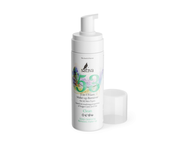 Sativa №53 Пенка 2 в 1 для очищения и снятия макияжа, 165 мл