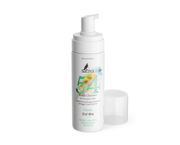 Sativa №54 Пенка очищающая для чувствительной кожи лица, 165 мл