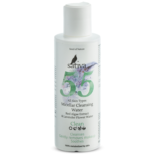 Sativa №55 Мицеллярная вода для очищения лица и снятия макияжа, 150 мл