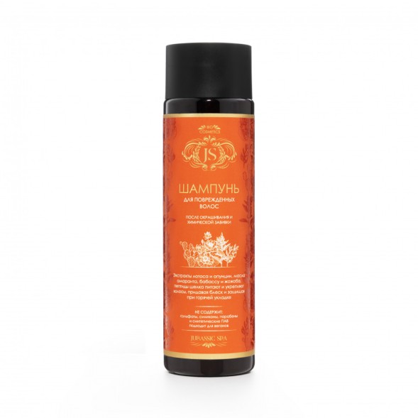 JURASSIC SPA Шампунь для поврежденных волос после окрашивания и химической завивки, 270 мл