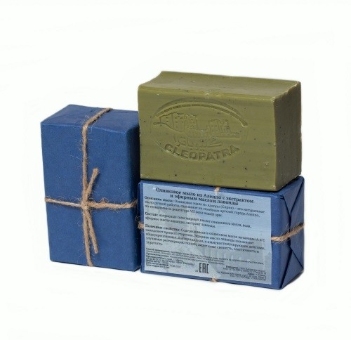Мыло алеппское оливковое ЛАВАНДА, 1 шт, 150 гр, ТМ КЛЕОПАТРА