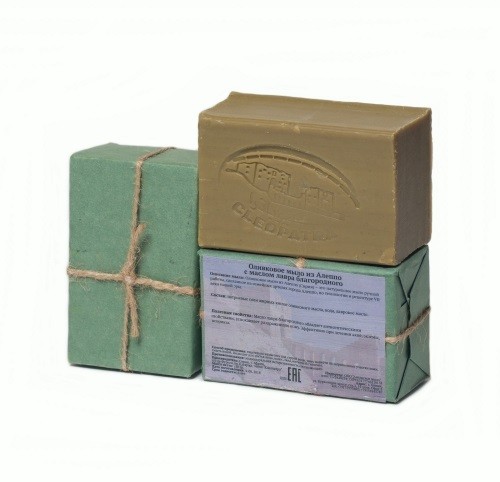 Мыло алеппское оливковое ЛАВРОВОЕ, 1 шт, 150 гр, ТМ КЛЕОПАТРА