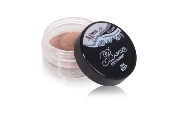 Тени минеральные для век тон 2227 Bronze/ сатиновые, TM ChocoLatte, 3 мл/1,2гр