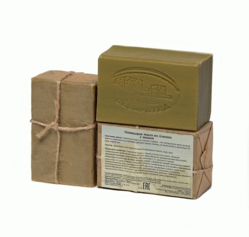 Мыло алеппское оливковое МЁД, 1 шт, 150 гр, ТМ КЛЕОПАТРА
