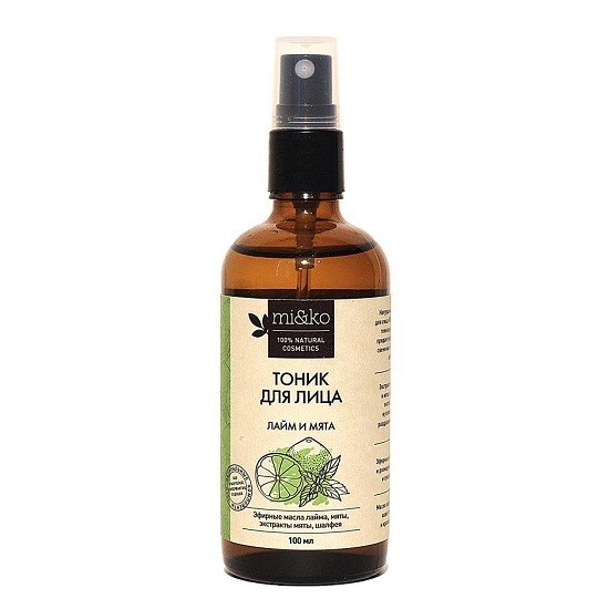 Тоник для лица &amp;quot;Лайм и Мята&amp;quot;, 100 мл (Ми&amp;amp;Ко)