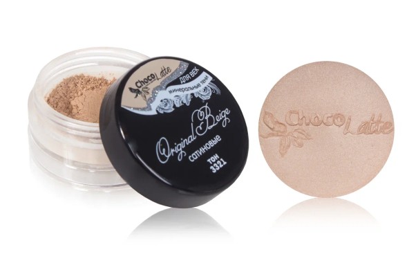 Тени минеральные для век тон 3321 Original Beige/ сатиновые, TM ChocoLatte, 3 мл/1,2гр