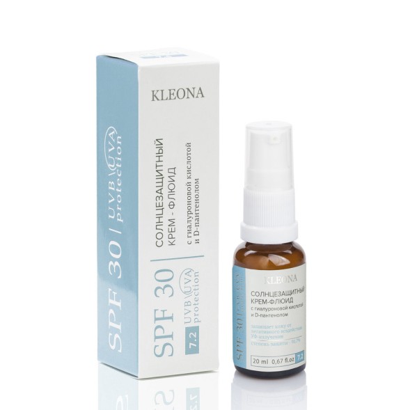 Kleona 7.2 Солнцезащитный флюид для лица SPF 30, 20 мл