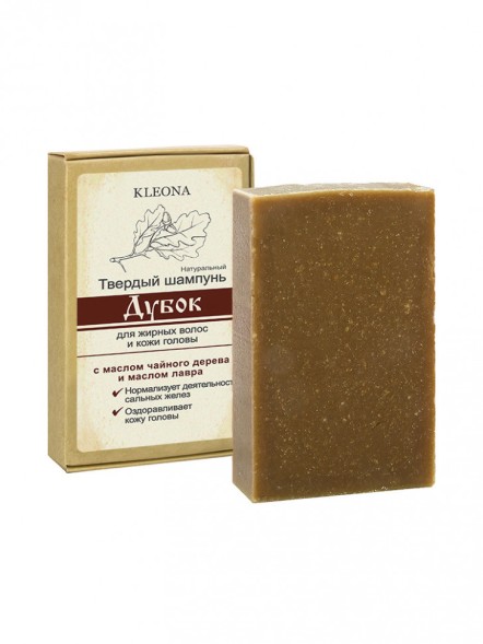 Kleona Твердый шампунь для волос &amp;quot;Дубок&amp;quot;, 80 гр