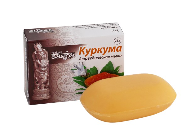 Мыло Куркума, 75гр. (Aasha Herbals)