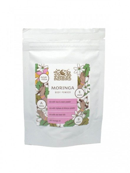 Моринга листья порошок (Moringa Leaf Powder), 50гр. (Indibird)
