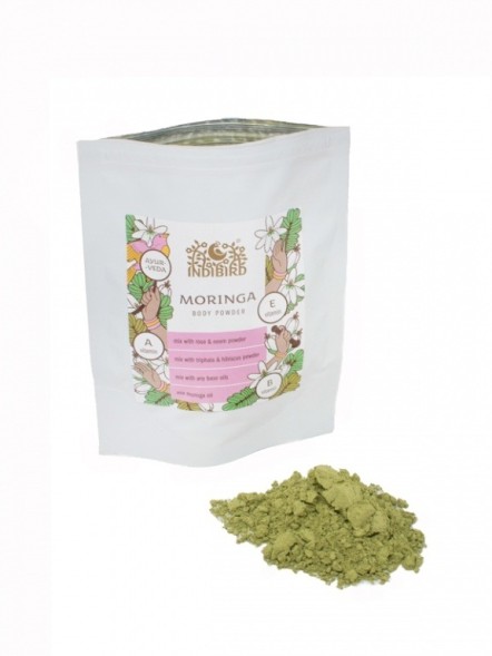 Моринга листья порошок (Moringa Leaf Powder), 50гр. (Indibird)