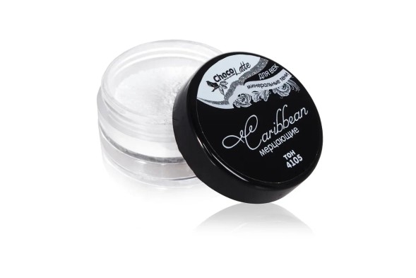 Тени минеральные для век тон 4105 Caribbean/ мерцающие, TM ChocoLatte, 3 мл/1,2гр