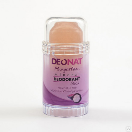 Натуральный дезодорант-кристалл ДеоНат с соком мангостина, вывинчивающийся стик, 80г. (DeoNat)