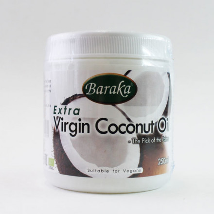 Кокосовое масло  Extra Virgin, 250мл (Baraka)