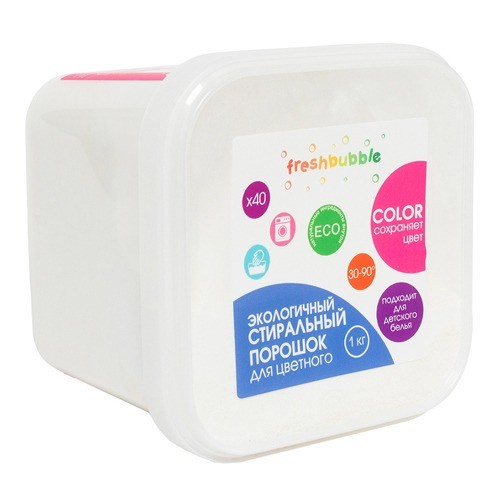 Порошок для стирки цветного белья, 1кг. (FreshBubble)
