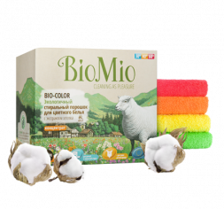 Эко-порошок для стирки цветного белья Bio-Color c экстрактом хлопка, 1500г (BioMio)