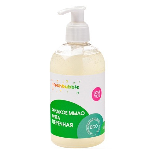 Жидкое мыло «Мята перечная», 300мл. (FreshBubble)