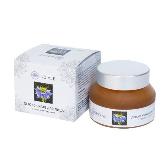 Детокс-скраб для лица с черным тмином, 50гр. (Indiale)