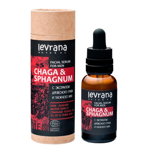 Сыворотка для лица &amp;quot;Чага и сфагнум&amp;quot; мужская, 30мл. (Levrana)