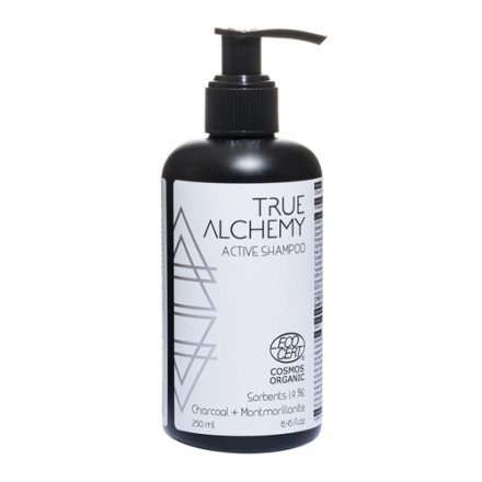 Active shampoo SORBENTS 1.9%: CHARCOAL + MONTMORILLONITE активный шампунь, 250мл. (True Alchemy)