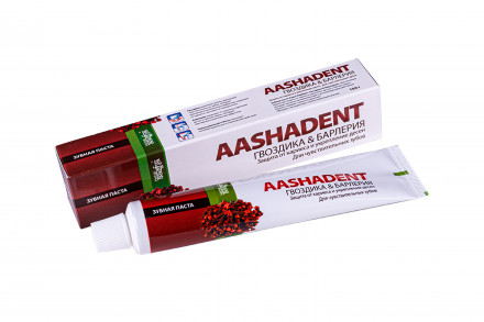 Зубная паста Aashadent  Гвоздика-Барлерия, 100мл. (Aasha Herbals)