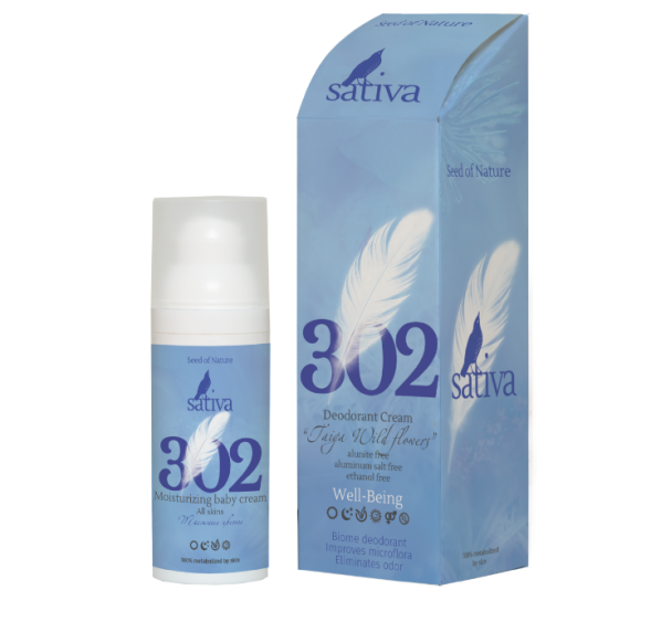 Sativa №302 Крем-дезодорант &amp;quot;Таёжные цветы&amp;quot;, 50 мл