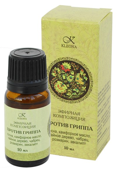 Kleona Эфирная композиция &amp;quot;Против гриппа&amp;quot;, 10 мл