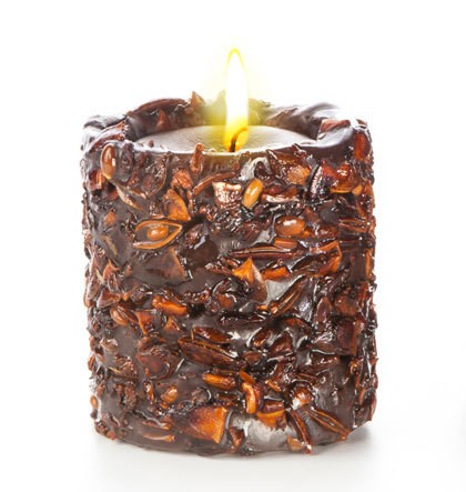 ЭКО-свеча ручной работы EASY с дробленной скорлупой аниса (TM Aromatte)