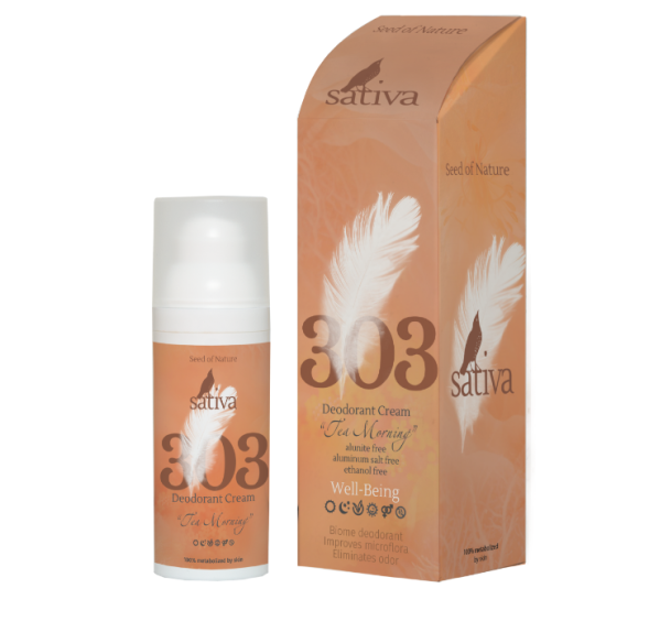 Sativa №303 Крем-дезодорант &amp;quot;Чайное утро&amp;quot;, 50 мл