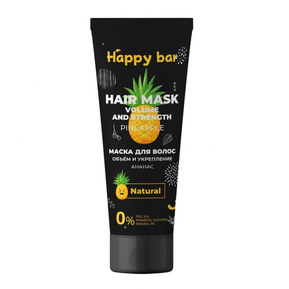 HAPPY BAR Маска для создания объема волос &amp;quot;АНАНАС&amp;quot;, 250 мл